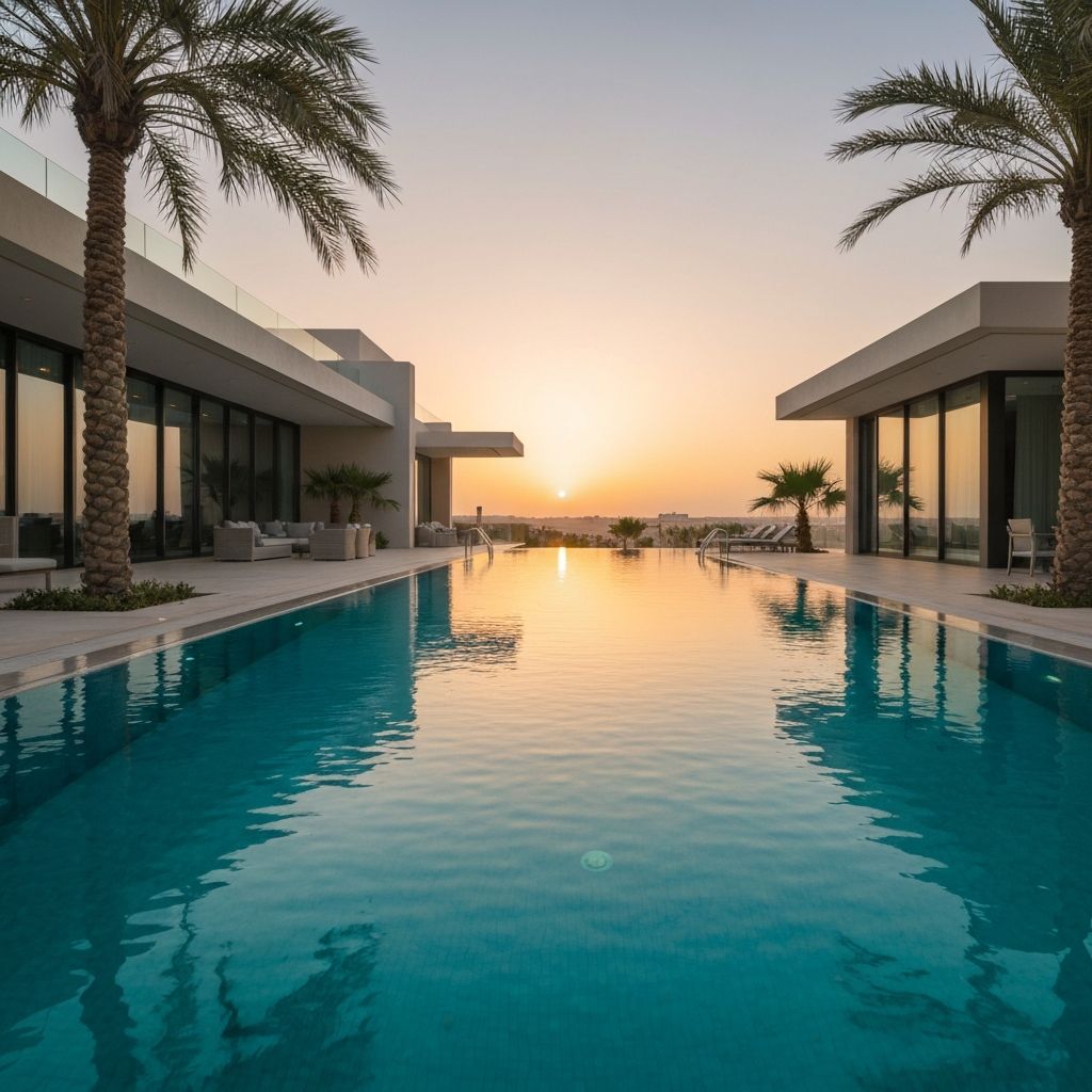 Luxury pool and landscape design in Dubai